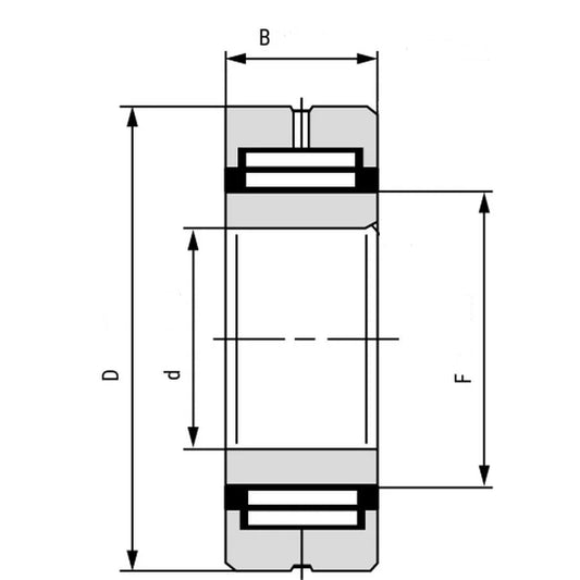 NA4864 Needle Roller Bearing 320x400x80mm - Machined Type
