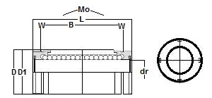 NB GM20WUU 20mm Slide Bush Ball Bushings Linear Motion Bearing
