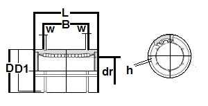 NB SM20UUAJ 20mm Slide Bush Linear Motion Bushings Bearing
