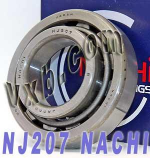 NJ207 Nachi Cylindrical Bearing Steel Cage Japan 35x72x17 Bearing