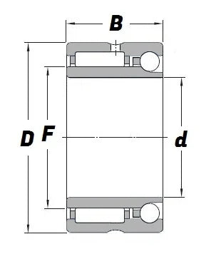 NKIA5909 Combined Needle & Ball Bearing 45x68x30mm - Machined Type