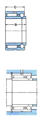 NKIB5903 Needle Roller Bearing - 3-Point Contact Ball Bearing 17X30X20mm - Machined Type