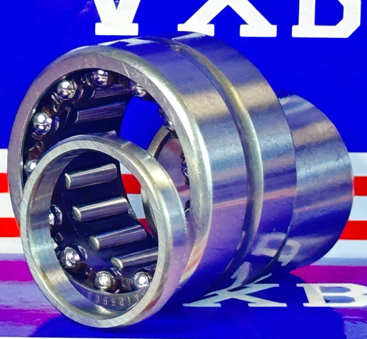 NKIB5905 Needle Roller Bearing w 3-Point Contact Ball Bearing 25x42x25mm - Machined Type