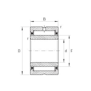 NKIS25 Needle Roller Bearing 25x47x22mm - Machined Type