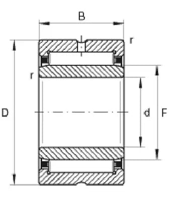 NKJ90/36A Needle Roller Bearing 90x120x36mm - Machined Type