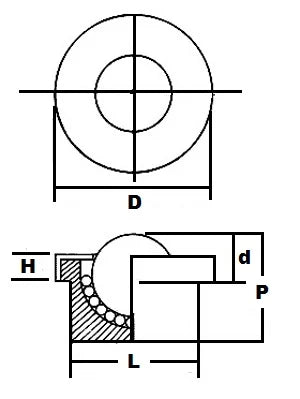 NMBT-5/8 CS Solid Machined Ball Transfer Unit 5/8 Main Bearing