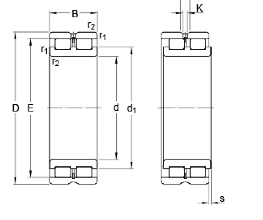 NNCL4934CV P5 Double Row Full Complement Cylindrical Bearing