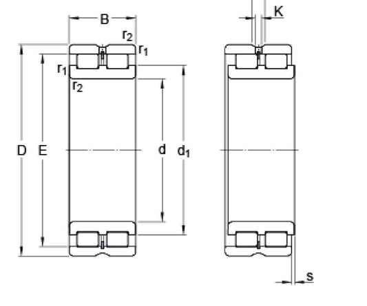 NNCL4934CV P5 Double Row Full Complement Cylindrical Bearing