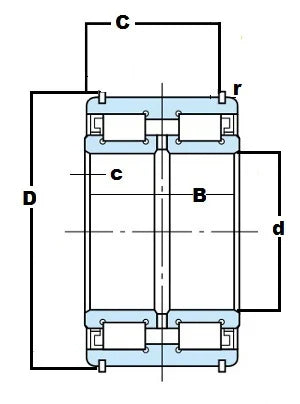 NNF5024ADA-2LSV Sheave Bearing 2-Row Full Complement Bearing