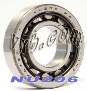 NU206 Cylindrical Roller Bearing 30x62x16mm