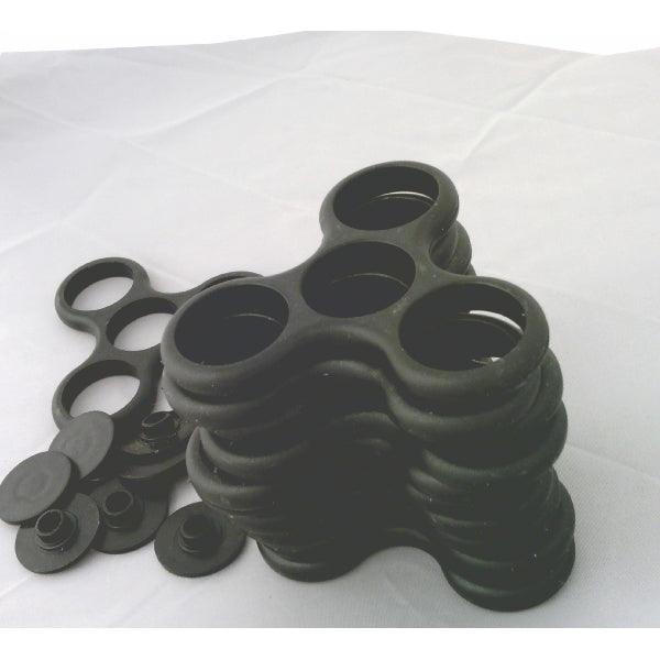 100-Pack Fidget Hand Spinner Black Frame - 2 Caps
