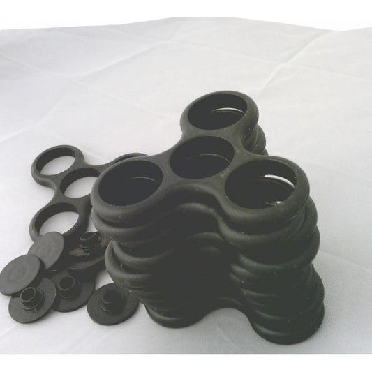 100-Pack Fidget Hand Spinner Black Frame - 2 Caps