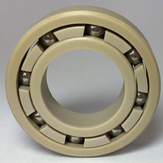 20-Pack 6001 Open PEEK Ball Bearing - PEEK Cage & Stainless Steel Balls made in Japan