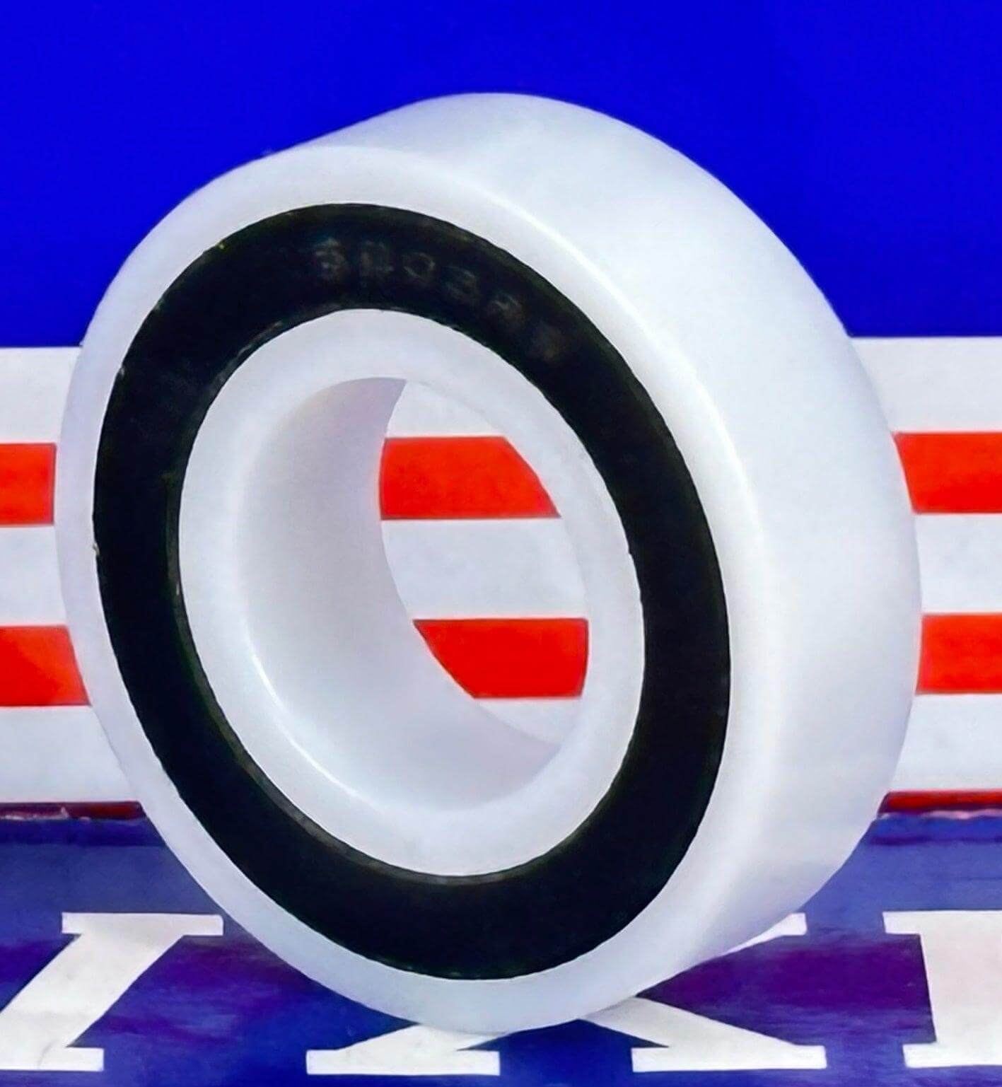 6005-2RS Plastic Bearing - POM | SS316 Stainless Steel Balls | Food Grade | 25x47x12mm