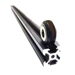 POM 5x24x10mm Polyurethane Rubber Pulley Guide Rail Roller Bearing