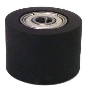 PU10x30x20ZZ Shielded Bearing Black Polyurethane Tire 10x30x20mm