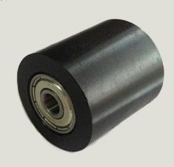 PU8x30x30ZZ Shielded Bearing - Black Polyurethane Tire 8x30x30mm