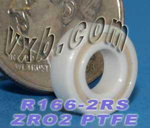 R166-2RS Full Ceramic Bearing 3/16x3/8x1/8 inch Miniature Bearing