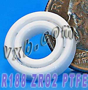 R188 Full Ceramic Bearing 1/4" x 1/2" x 1/8" - Miniature