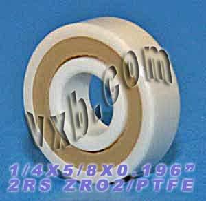 R4-2RS Full ZrO2 Ceramic Bearing 1/4" x 5/8" x 0.196" - Sealed