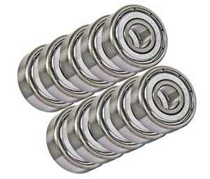 10-Pack R4AZZ Bearings 1/4" ID x 3/4" OD x 9/32" Width - Shielded