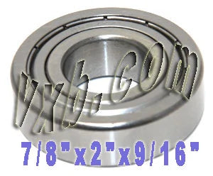 RLS7ZZ Bearing Shielded 7/8x2x9/16 inch