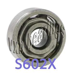 S602X Bearing Stainless Steel Open 2.5 x 8 x 2.8
