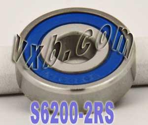 Stainless Steel 6200-2RS Bearing 10x30x9 Sealed