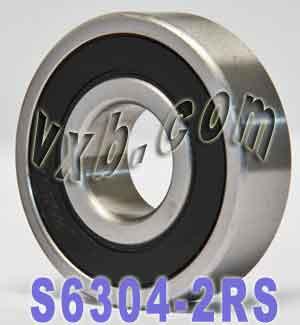 S6304-2RS Stainless Steel Sealed Bearing 20x52x15mm