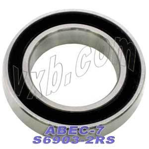 S6903-2RS Premium ABEC-7 Bearing 17x30x7mm Stainless Steel Sealed Bearing