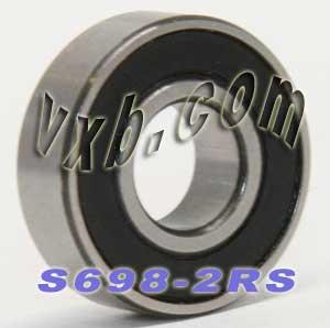 S698-2RS Bearing Stainless Steel Sealed 8x19x6 Miniature