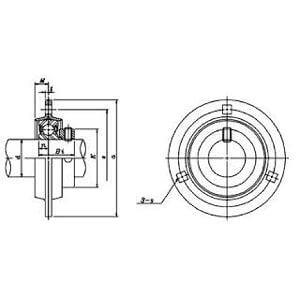 SAPF204-12 3/4" Pressed steel round 3-Bolt Flanged Mounted