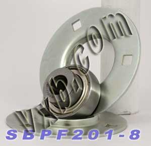 SBPF201-8 1/2 Pressed Steel Bearing 3-Bolt Flanged Mounted Bearing