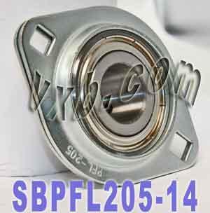 SBPFL205-14 Pressed Steel Housing Unit 2-Bolt Flanges Bearing