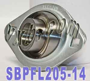 SBPFL205-14 Pressed Steel Housing Unit 2-Bolt Flanges Bearing