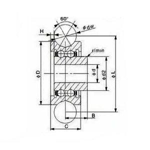 SG25+M8x28 Screw U-Groove Sealed Track Ball Bearing 8x30x14mm