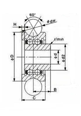 SG66U U-Groove Sealed Track Ball Bearing 6x22x10mm