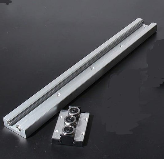 SGR20 2' feet Compact Linear Motion Guide Rail 2 Feet Long + SGB20UU-3 Bearing Block