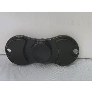 Small Black Aluminum Dual Fidget Hand Spinner Toy 42Q