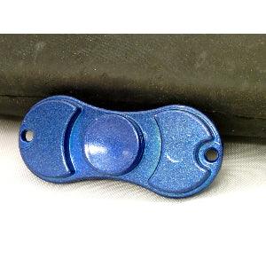 Small Blue Aluminum Dual Fidget Hand Spinner Toy 42Q
