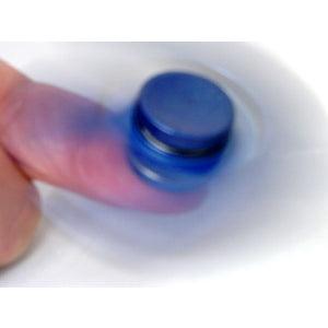 Small Blue Aluminum Dual Fidget Hand Spinner Toy 42Q