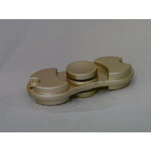 Small Brass color Aluminum Dual Fidget Hand Spinner Toy 42Q