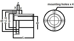 SMF20UUE NB 20mm Slide Bush Ball Bushings Linear Motion Bearing