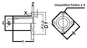 SMK20GUU 20mm Slide Bush Bushings Miniature Motion Linear Bearing