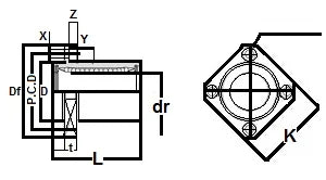 SMK20UUE NB 20mm Slide Bush Bushings Motion Linear Bearing
