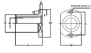 SMST10UU NB 10mm Slide Bush Bushings Miniature Motion Linear Bearing