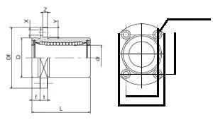 SMT25GWUUE NB 25mm Slide Bush Bushings Motion Linear Bearing