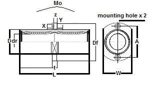 SMTC13GUU NB 13mm Slide Bush Bushings Miniature Motion Linear Bearing