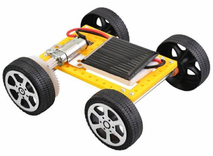 Solar Powered Toy Car Kit STEM DIY - Yellow
