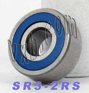 SR3-2RS Bearing 3/16" x 1/2" x 0.196" - Stainless Steel - Sealed